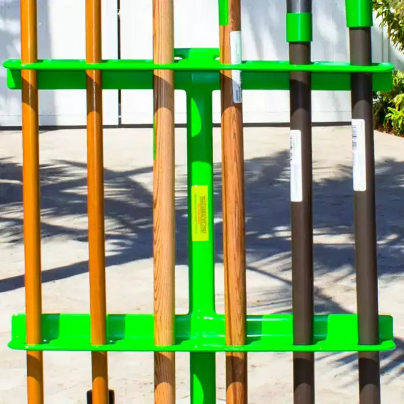 Grand support à outils manuel en acier pour remorques ouvertes, vert