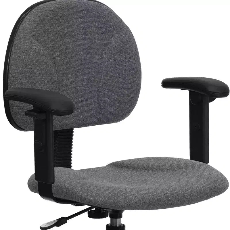 Chaise de bureau à deux vérins avec accoudoirs réglables, plusieurs couleurs