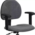 Chaise de bureau à deux vérins avec accoudoirs réglables, plusieurs couleurs