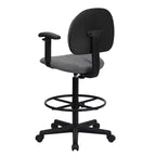 Chaise de bureau à deux vérins avec accoudoirs réglables, plusieurs couleurs