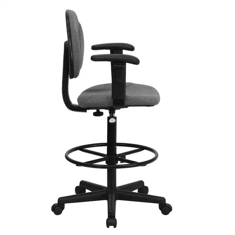 Chaise de bureau à deux vérins avec accoudoirs réglables, plusieurs couleurs