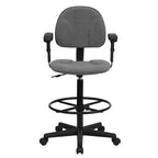 Chaise de bureau à deux vérins avec accoudoirs réglables, plusieurs couleurs
