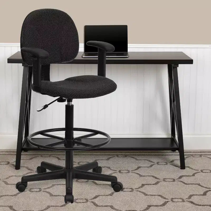 Chaise de bureau à deux vérins avec accoudoirs réglables, plusieurs couleurs