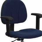 Chaise de bureau à deux vérins avec accoudoirs réglables, plusieurs couleurs