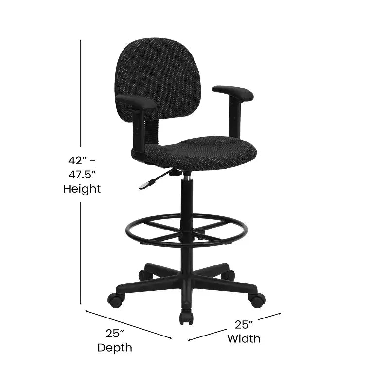 Chaise de bureau à deux vérins avec accoudoirs réglables, plusieurs couleurs