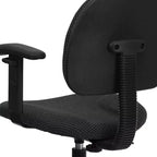 Chaise de bureau à deux vérins avec accoudoirs réglables, plusieurs couleurs