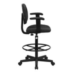 Chaise de bureau à deux vérins avec accoudoirs réglables, plusieurs couleurs