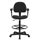 Chaise de bureau à deux vérins avec accoudoirs réglables, plusieurs couleurs