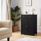 Meuble de salle de bain en bois avec étagère réglable