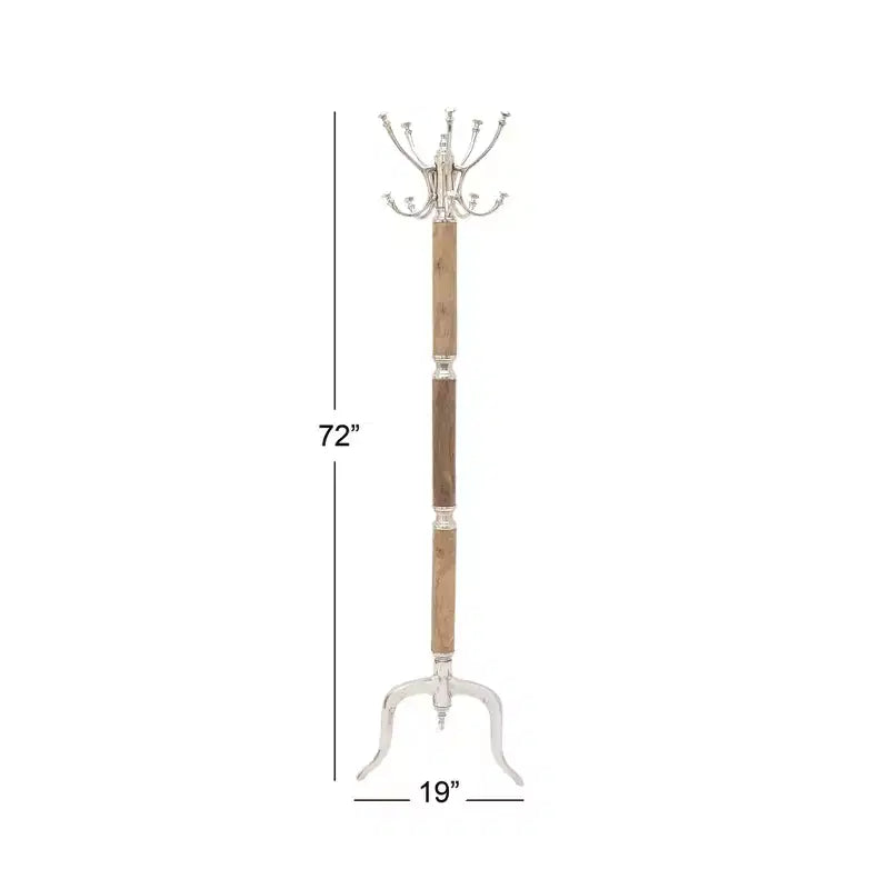 Porte-manteau traditionnel en aluminium, 72 x 19 po