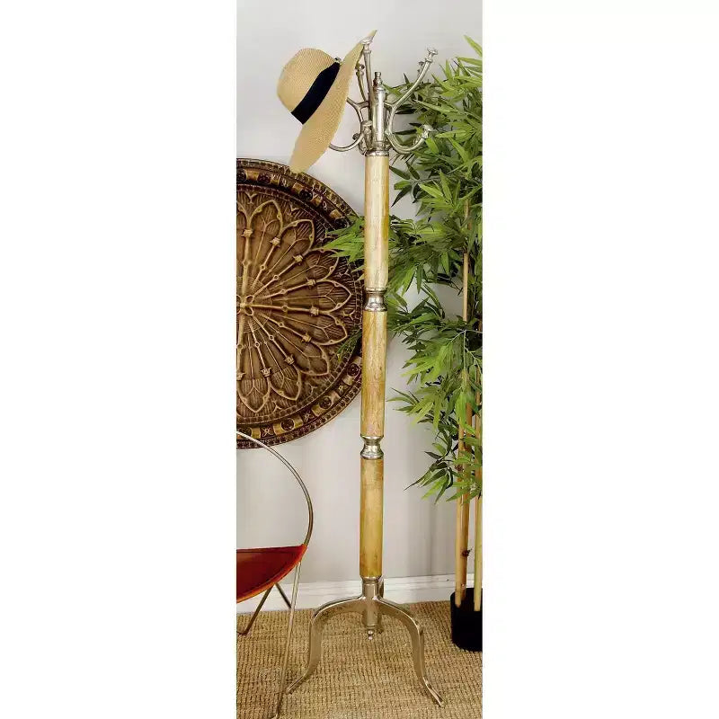 Porte-manteau traditionnel en aluminium, 72 x 19 po