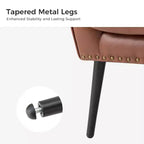 Fauteuil classique avec dossier à oreilles et clous décoratifs