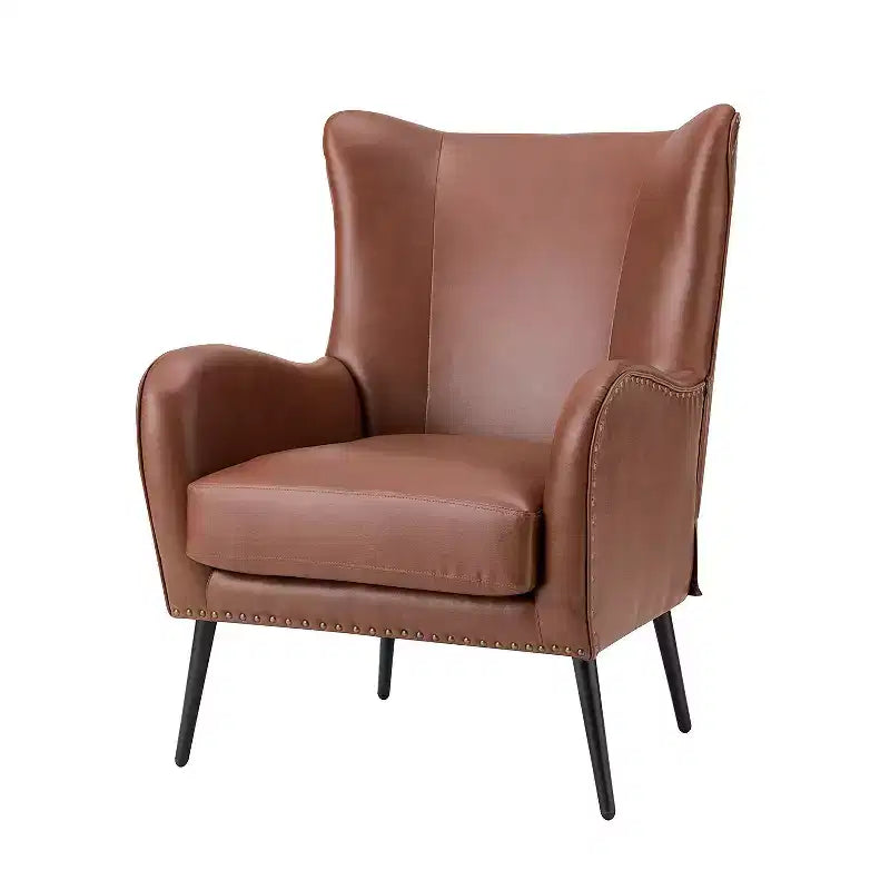 Classic Armchair with Wingback and Nailhead Trim