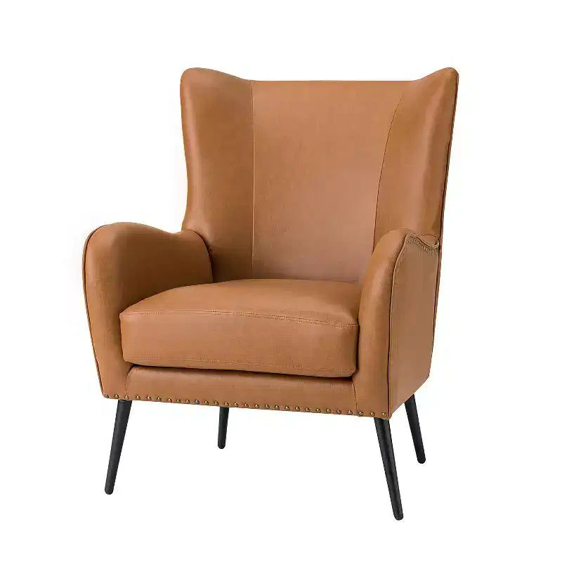 Classic Armchair with Wingback and Nailhead Trim