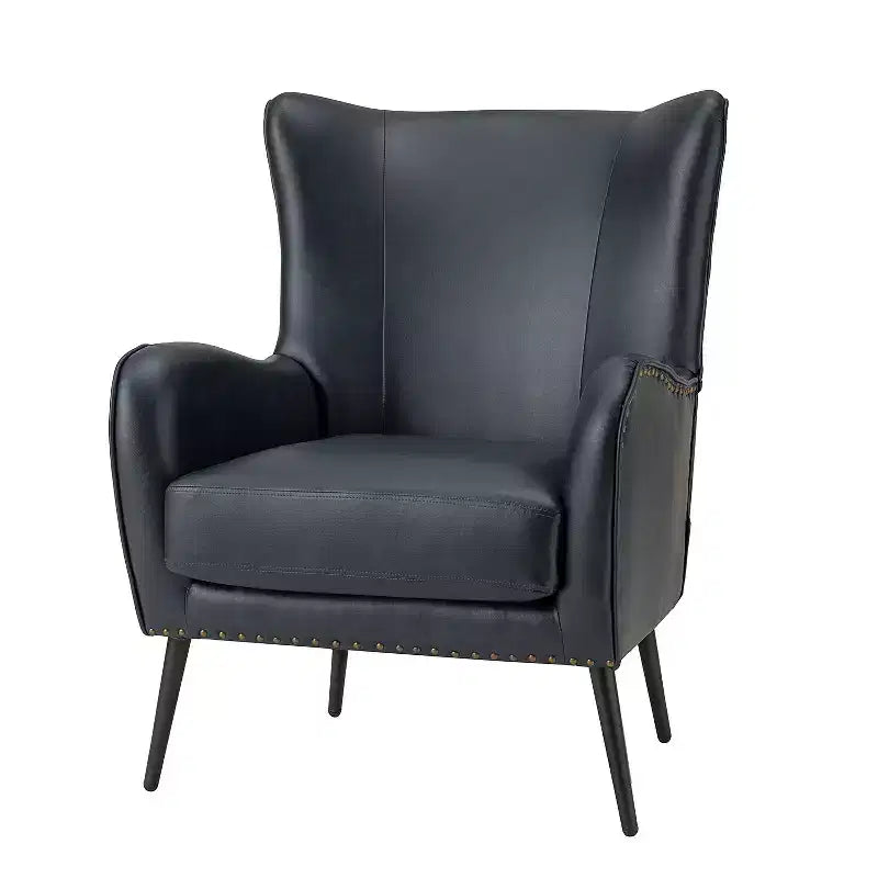 Classic Armchair with Wingback and Nailhead Trim