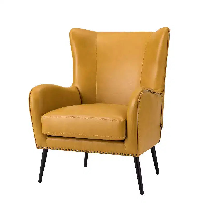 Classic Armchair with Wingback and Nailhead Trim
