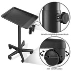 Plateau à instruments en aluminium de qualité supérieure — Chariot de coiffeur avec porte-accessoires, noir