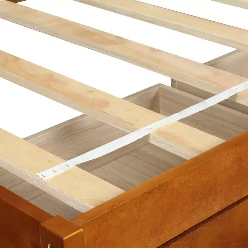 Twin Size Platform Bed, Wooden Storage Bed Frame with 3 Drawers