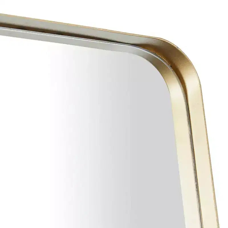 Miroir mural rectangulaire en métal avec cadre fin, 47,5 x 12 pouces