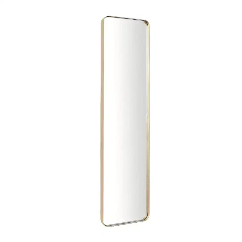 Miroir mural rectangulaire en métal avec cadre fin, 47,5 x 12 pouces