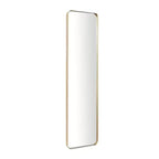 Miroir mural rectangulaire en métal avec cadre fin, 47,5 x 12 pouces