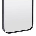 Miroir mural rectangulaire en métal avec cadre fin, 47,5 x 12 pouces