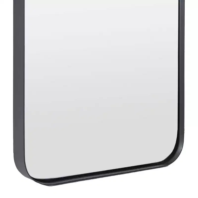 Miroir mural rectangulaire en métal avec cadre fin, 47,5 x 12 pouces