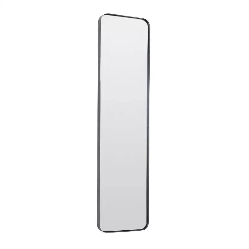Miroir mural rectangulaire en métal avec cadre fin, 47,5 x 12 pouces