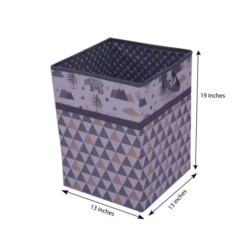 Panier à linge pliable Woodlands gris/beige neutre