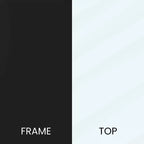 Table basse de salon en verre avec piètement en métal entrecroisé